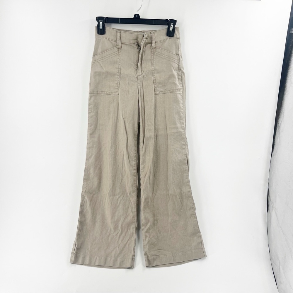 ✅ EVEREVE Beth Wide Leg Pant LINEN BLEND SIZE 24‎